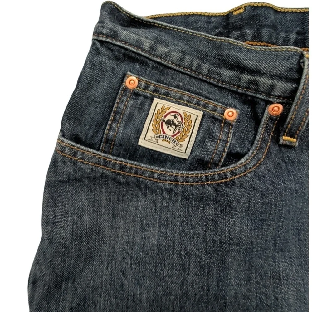 Cinch White Label Jeans Men 36x32 Medium Wash Relaxed Straight MB92834013